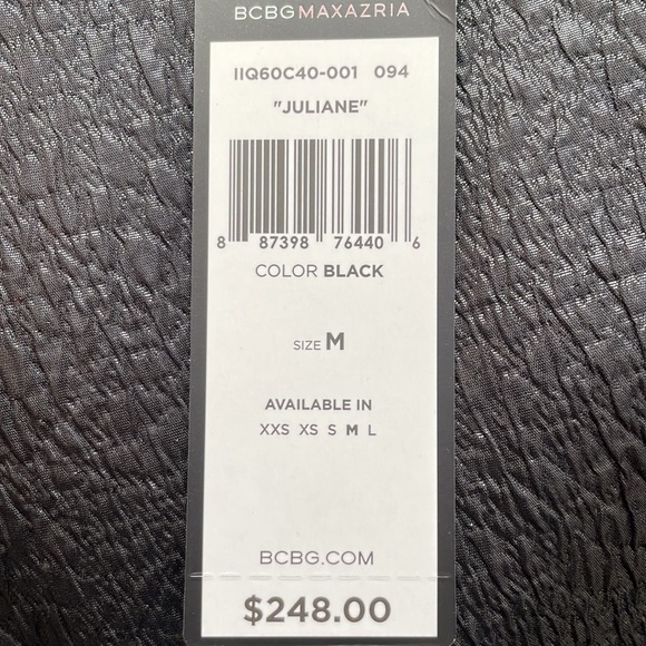NWT BCBG MAXAZARIA black dress, size M - Picture 6 of 8
